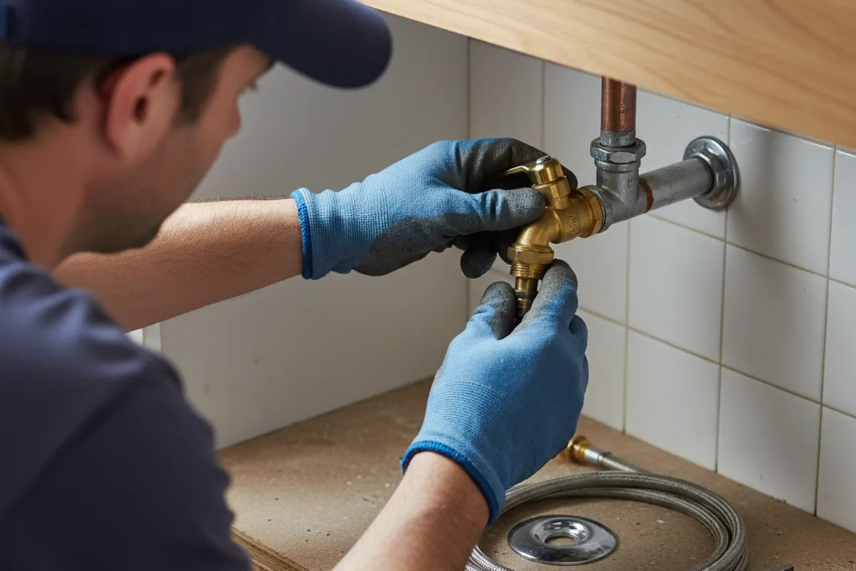 Shutoff valve and fitting work during Faucet and Fixture Repair in Marbury
